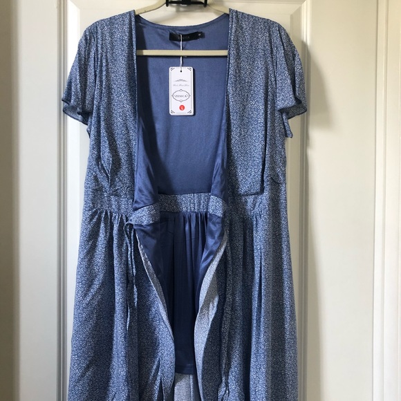 Blue Wrap Dress - Picture 6 of 9